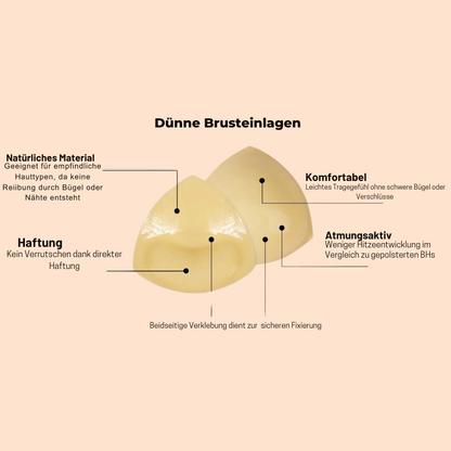 Doppelseitig klebende Brusteinsätze